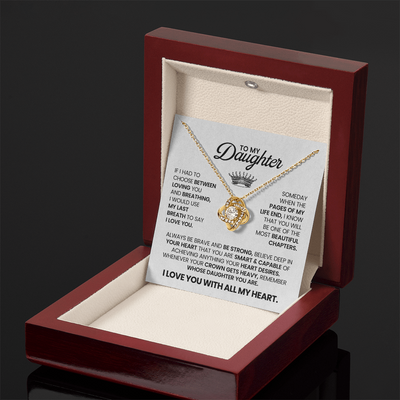 Load image into Gallery viewer, Birthday Daughter Necklace, When the Pages of My Life End You Will Be the Most Beautiful Chapters
