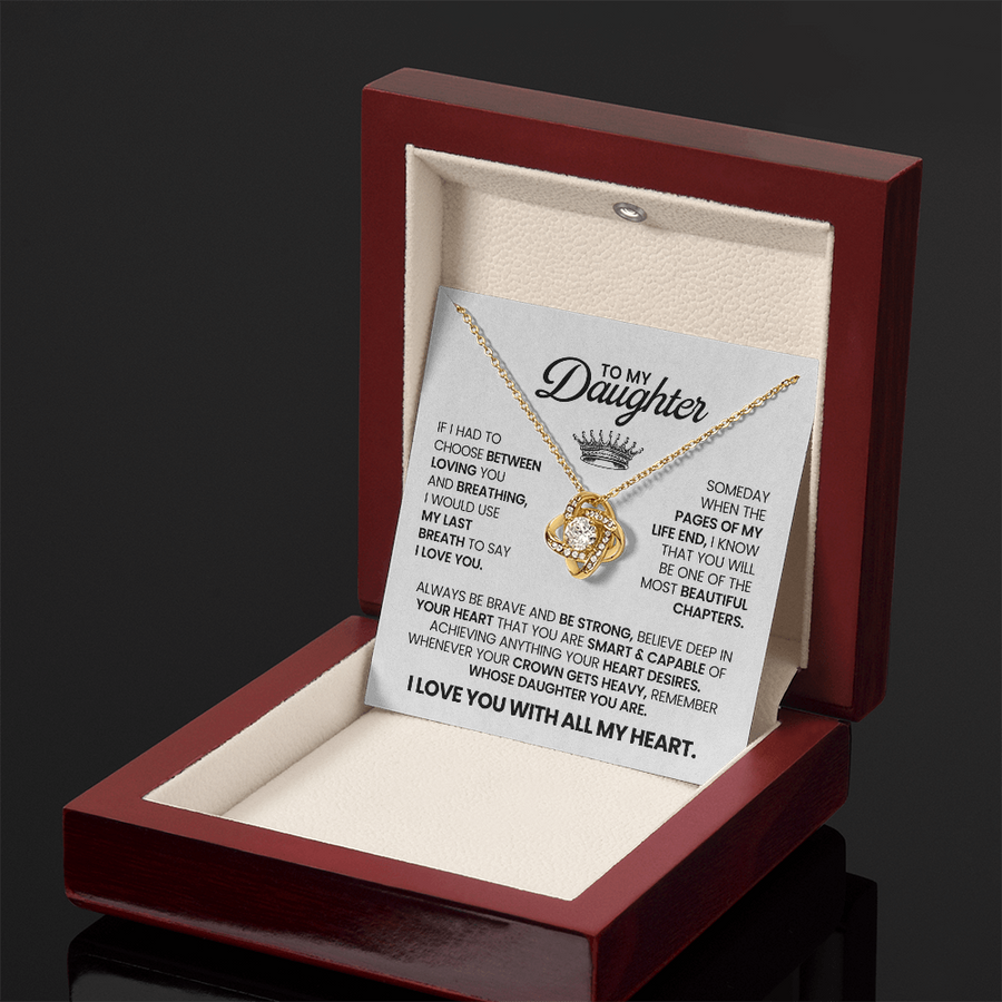Birthday Daughter Necklace, When the Pages of My Life End You Will Be the Most Beautiful Chapters