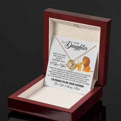 Load image into Gallery viewer, To My Daughter Necklace from Dad, Birthday Gifts for Daughter, I&amp;#39;m Proud to Be Your Father
