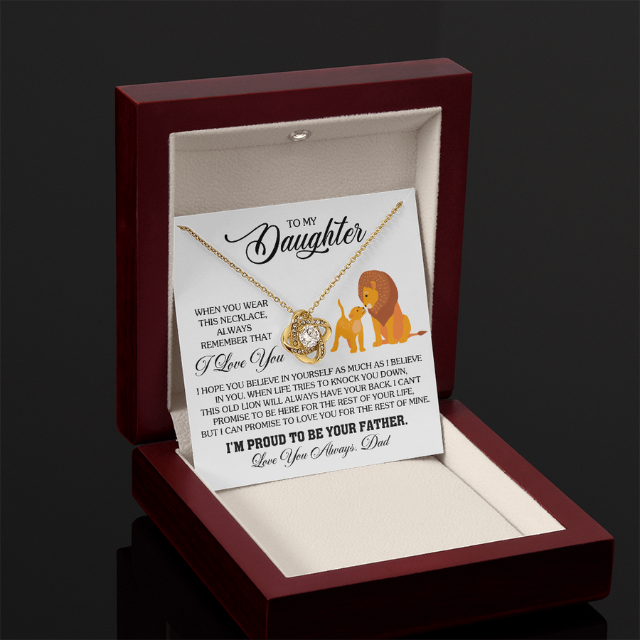 To My Daughter Necklace from Dad, Birthday Gifts for Daughter, I'm Proud to Be Your Father