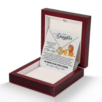 Load image into Gallery viewer, To My Daughter Necklace from Dad, Birthday Gifts for Daughter, I&amp;#39;m Proud to Be Your Father
