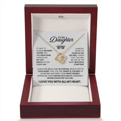 Load image into Gallery viewer, Birthday Daughter Necklace, When the Pages of My Life End You Will Be the Most Beautiful Chapters
