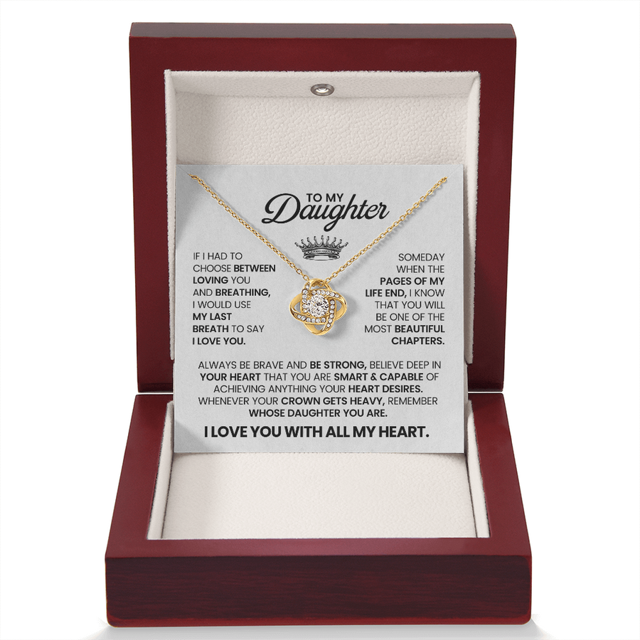 Birthday Daughter Necklace, When the Pages of My Life End You Will Be the Most Beautiful Chapters