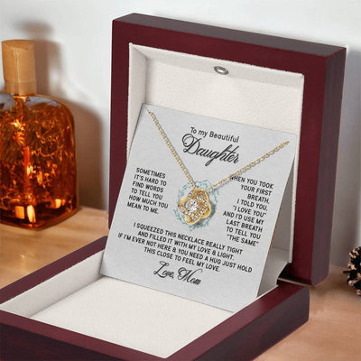 Load image into Gallery viewer, To My Daughter Necklace from Mom, I&amp;#39;d Use My Last Breath to Tell You &amp;quot;The Sam&amp;quot;
