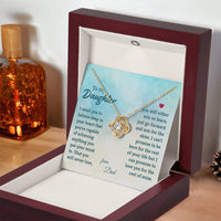 Load image into Gallery viewer, To My Daughter Necklace from Dad, I Promise to Love You for the Rest of Mine
