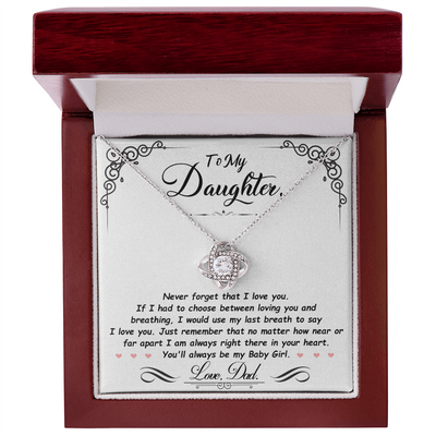 Load image into Gallery viewer, To My Daughter Necklace from Mom and Dad, Birthday, Graduation, Christmas Love Knot Necklace for Her
