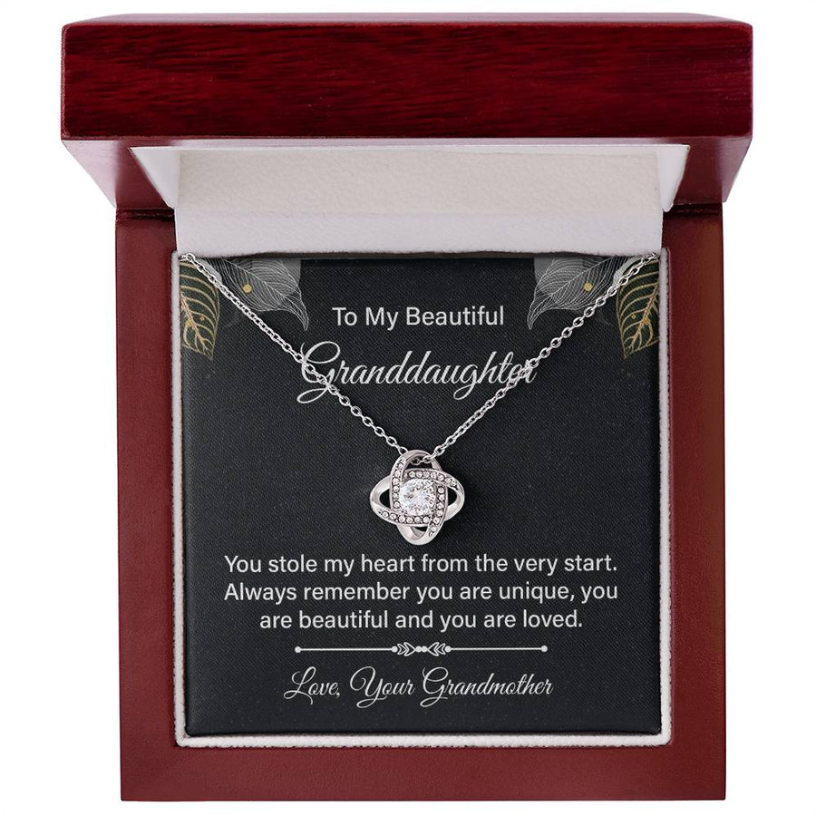 To My Granddaughter Necklace from Nana, Birthday Present for Granddaughter from Grandma