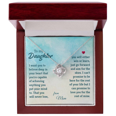 Load image into Gallery viewer, To My Daughter Necklace from Mom, I Promise to Love You for the Rest of Mine
