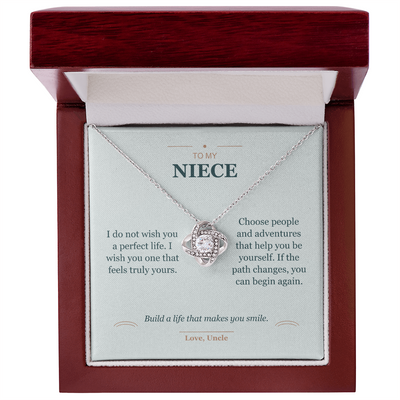 Load image into Gallery viewer, To My Niece, A Life That Feels Like Yours - Love Knot Necklace
