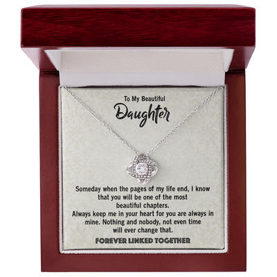 Load image into Gallery viewer, Love Knot Necklace for Daughter from Dad – Beautiful Gift for Birthday, Graduation, or Wedding Day
