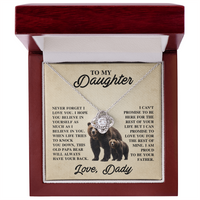 Load image into Gallery viewer, To My Daughter Love Knot Necklace – Unbreakable Bond Jewelry Gift for Birthday or Holiday
