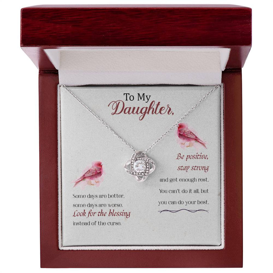 Sentimental Gifts for Daughter from Mom, Meaningful Necklace for Daughter, Be Positive Stay Strong