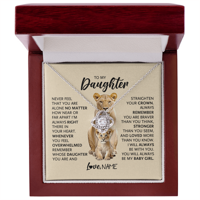 Load image into Gallery viewer, To My Daughter Never Feel That You Are Alone No Matter How near or Far Apart I&amp;#39;m Always Right There

