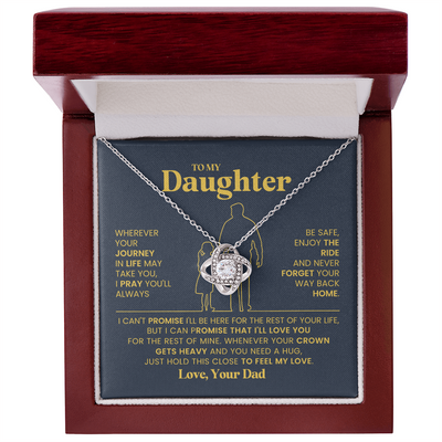 Load image into Gallery viewer, To My Daughter Necklace, Daughter Necklaces from Mom and Dad, Birthday Gifts from Mother or Father
