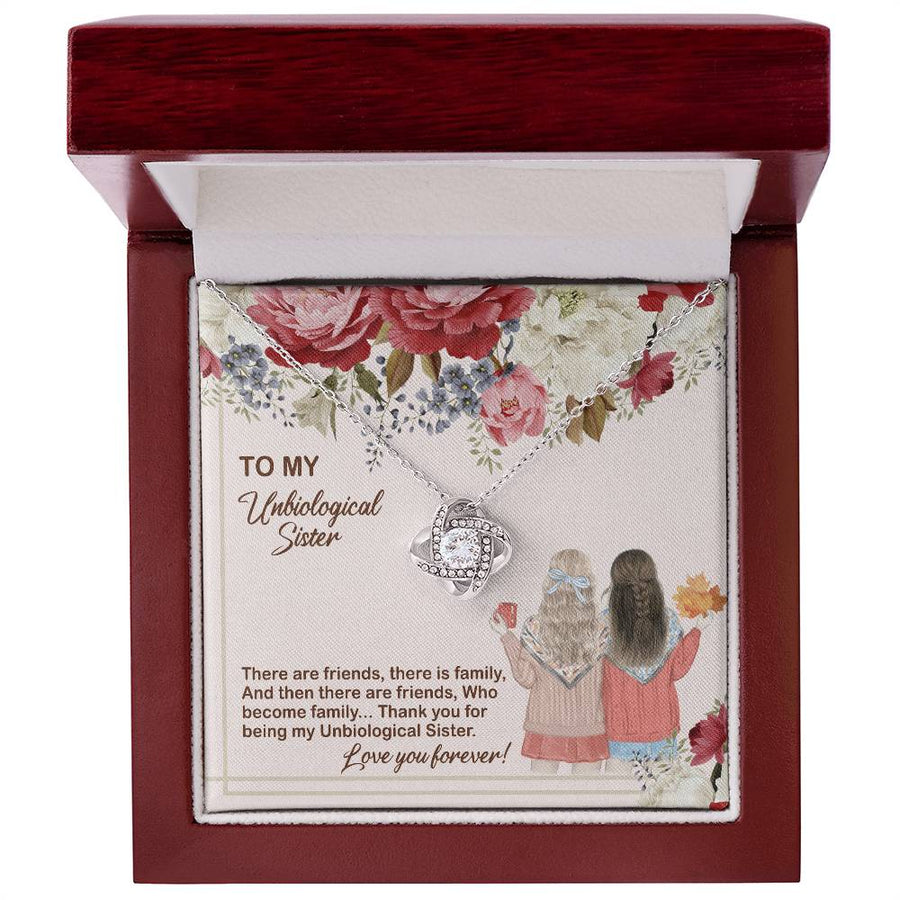 To My Unbiological Sister Necklace, Unbiological Sister Birthday Gifts