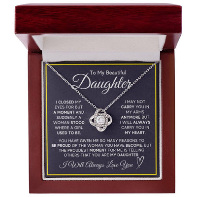 Load image into Gallery viewer, Daughter Gifts from Mom and Dad, Necklace &amp;amp; Message Card &amp;amp; LED Gift Box for Birthday, or Christmas
