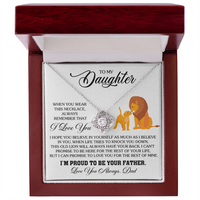 Load image into Gallery viewer, To My Daughter Necklace from Dad, Birthday Gifts for Daughter, I&#39;m Proud to Be Your Father
