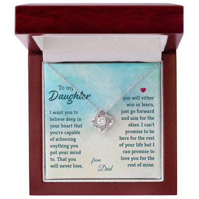 Load image into Gallery viewer, To My Daughter Necklace from Dad, I Promise to Love You for the Rest of Mine
