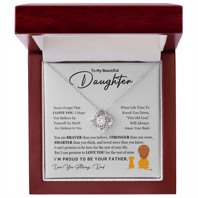 Load image into Gallery viewer, To My Daughter Necklace from Dad with Heartfelt Message, Daughter Birthday Present from Dad
