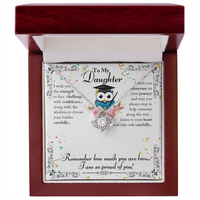Load image into Gallery viewer, To My Beautiful Daughter Necklace from Mom – Congratulations Gift for Graduation or Birthday
