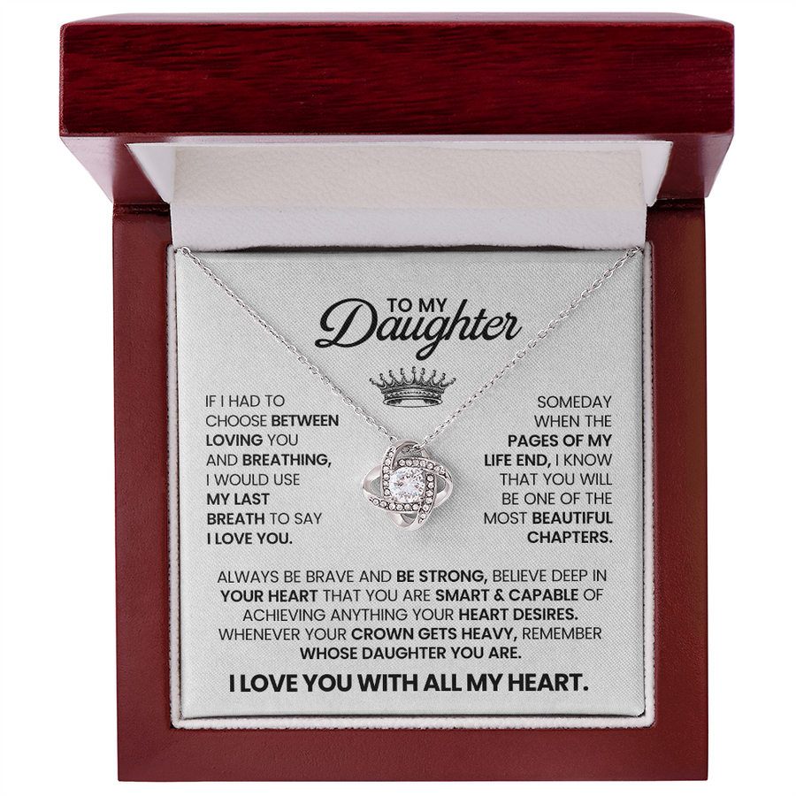 Birthday Daughter Necklace, When the Pages of My Life End You Will Be the Most Beautiful Chapters