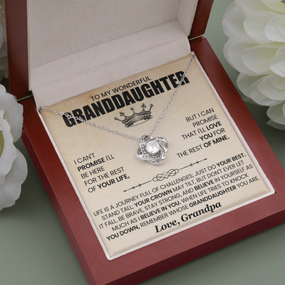 Load image into Gallery viewer, To My Granddaughter Necklace from Grandpa, Life Is a Journey Full of Challenges Just Do Your Best
