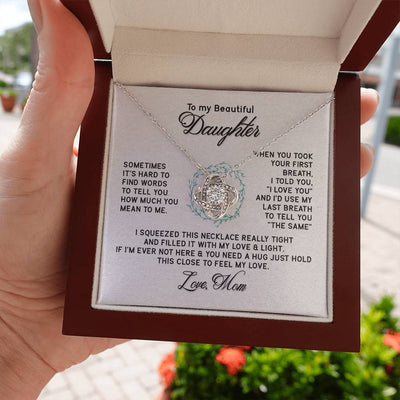 Load image into Gallery viewer, To My Daughter Necklace from Mom, I&amp;#39;d Use My Last Breath to Tell You &amp;quot;The Sam&amp;quot;
