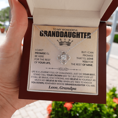 Load image into Gallery viewer, To My Granddaughter Necklace from Grandpa, Life Is a Journey Full of Challenges Just Do Your Best

