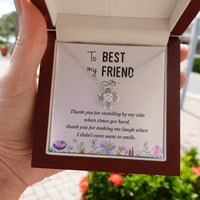 Load image into Gallery viewer, Best Friend Gifts for Birthday, Friendship Knot Necklace Silver, Meaningful Friendship Gifts
