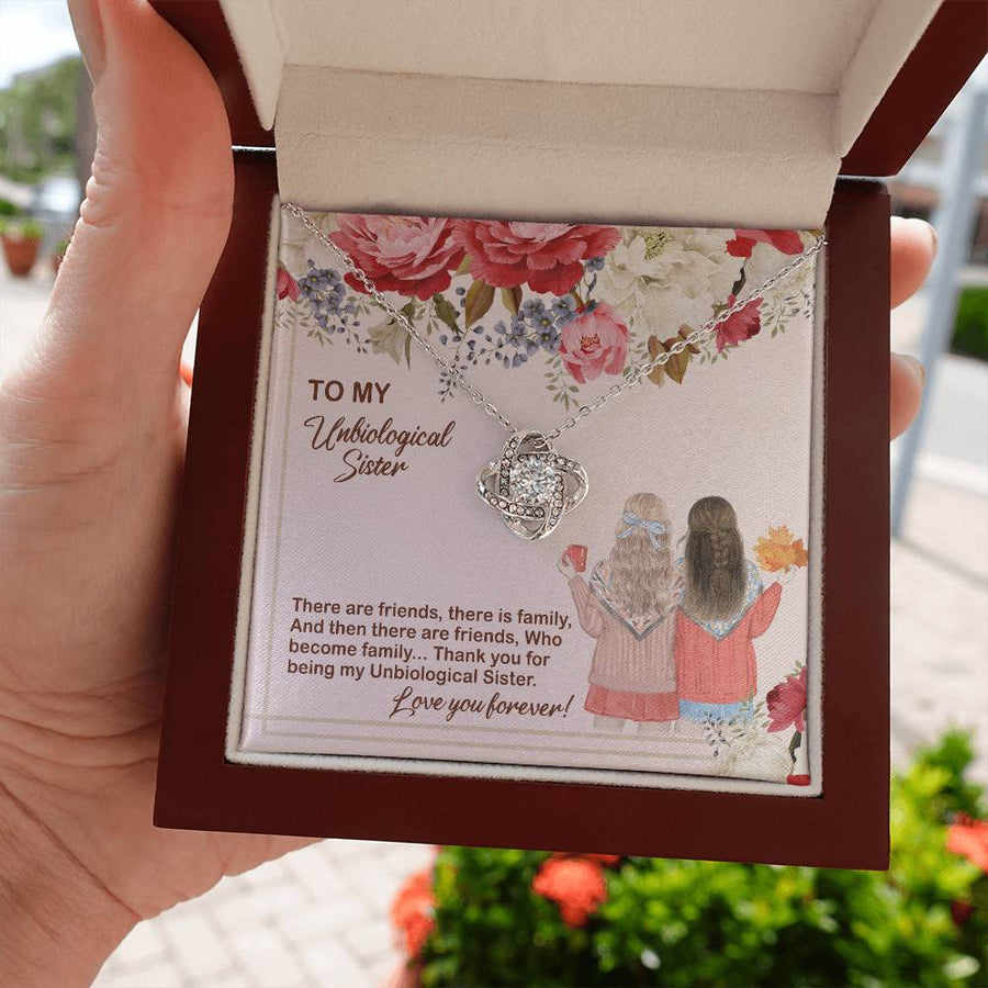 To My Unbiological Sister Necklace, Unbiological Sister Birthday Gifts