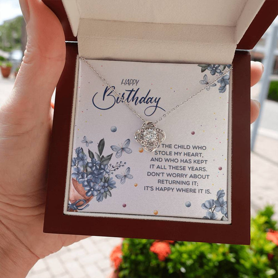 Best Gifts for Teenage Girls, Birthday Love Knot Necklace for Daughter Granddaughter