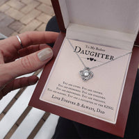 Load image into Gallery viewer, To My Badass Daughter Necklace from Dad, You Are Loved, Chosen, You Are a Daughter of the King
