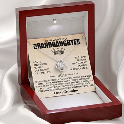 Load image into Gallery viewer, To My Granddaughter Necklace from Grandpa, Life Is a Journey Full of Challenges Just Do Your Best

