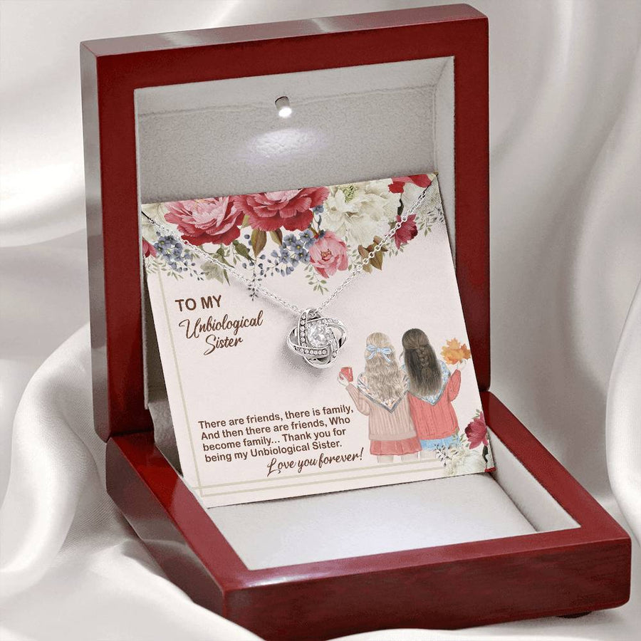 To My Unbiological Sister Necklace, Unbiological Sister Birthday Gifts