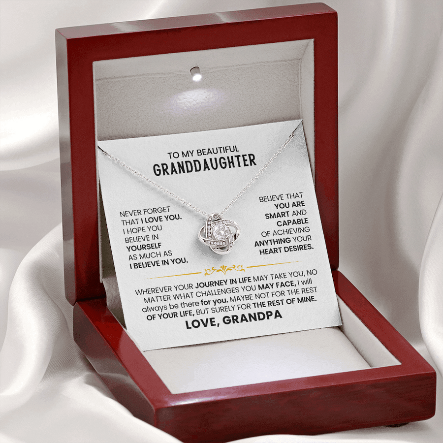 To My Beautiful Granddaughter Necklace, Believe in Yourself as Much as I Believe in You