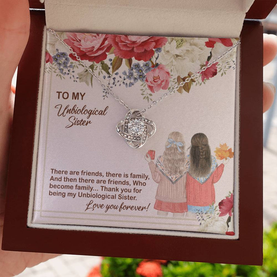 To My Unbiological Sister Necklace, Unbiological Sister Birthday Gifts