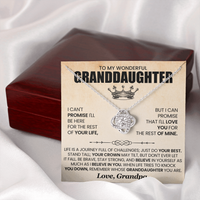 Load image into Gallery viewer, To My Granddaughter Necklace from Grandpa, Life Is a Journey Full of Challenges Just Do Your Best
