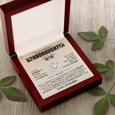 Load image into Gallery viewer, To My Granddaughter Necklace from Grandpa, Life Is a Journey Full of Challenges Just Do Your Best
