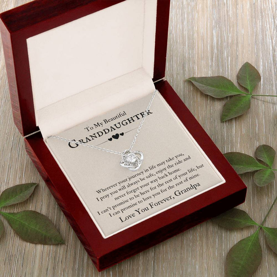 To My Beautiful Granddaughter Necklace from Grandpa, Never Forget Your Way Back Home