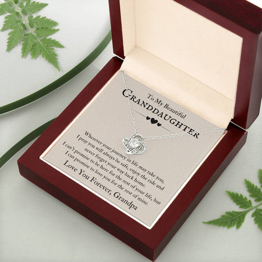 To My Beautiful Granddaughter Necklace from Grandpa, Never Forget Your Way Back Home