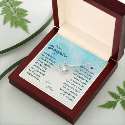 Load image into Gallery viewer, To My Daughter Necklace from Mom, I Promise to Love You for the Rest of Mine
