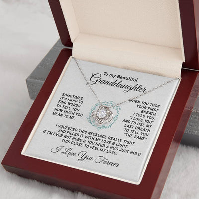 Load image into Gallery viewer, To My Granddaughter Necklace, Sometimes It&amp;#39;s Hard to Find Words to Tell You How Much You Mean to Me
