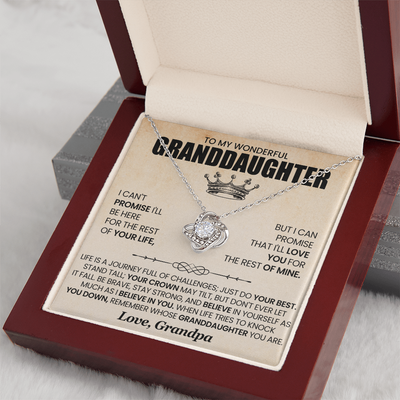Load image into Gallery viewer, To My Granddaughter Necklace from Grandpa, Life Is a Journey Full of Challenges Just Do Your Best
