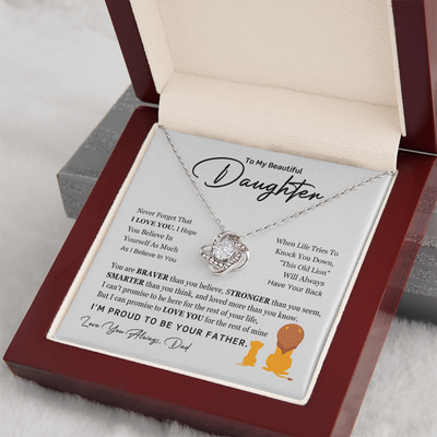 Load image into Gallery viewer, To My Daughter Necklace from Dad with Heartfelt Message, Daughter Birthday Present from Dad

