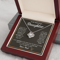 Load image into Gallery viewer, To My Daughter Love Knot Necklace Gift From Mom with Message Card &amp; Gift Box
