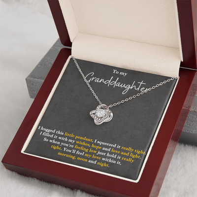 Load image into Gallery viewer, To My Granddaughter Love Knot Necklace Perfect Birthday Christmas Gifts from Grandma Grandpa

