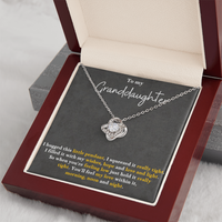Load image into Gallery viewer, To My Granddaughter Love Knot Necklace Perfect Birthday Christmas Gifts from Grandma Grandpa
