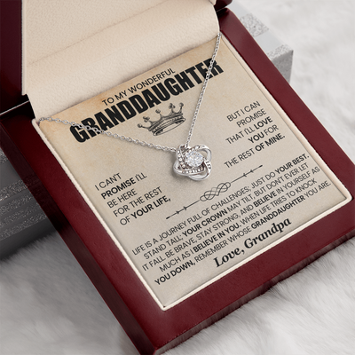 Load image into Gallery viewer, To My Granddaughter Necklace from Grandpa, Life Is a Journey Full of Challenges Just Do Your Best
