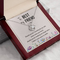 Load image into Gallery viewer, Best Friend Gifts for Birthday, Friendship Knot Necklace Silver, Meaningful Friendship Gifts

