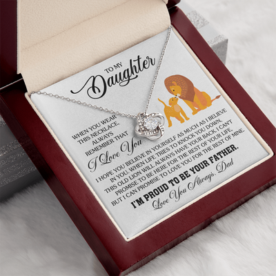 Load image into Gallery viewer, To My Daughter Necklace from Dad, Birthday Gifts for Daughter, I&amp;#39;m Proud to Be Your Father
